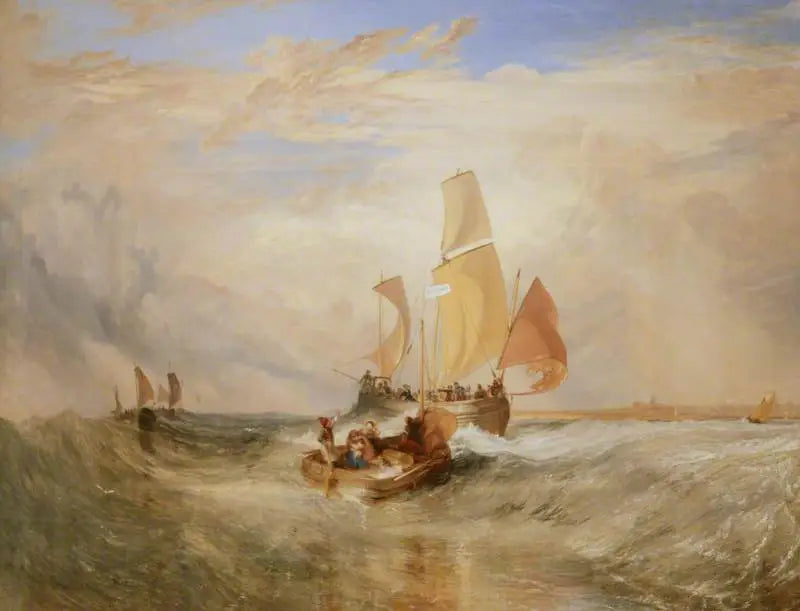 'Şimdi Ressam İçin' (İp) – Gemide Yolculuk Eden Yolcular - J. M. W. Turner