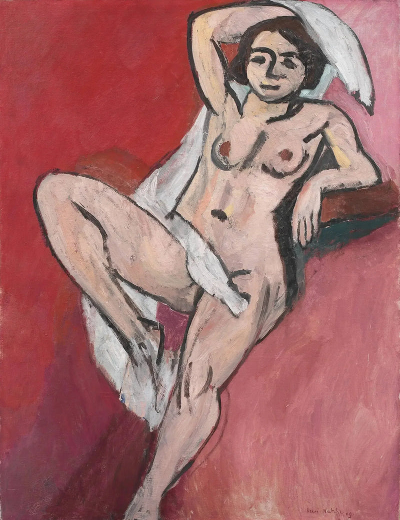 Beyaz şal ile çıplak - Henri Matisse