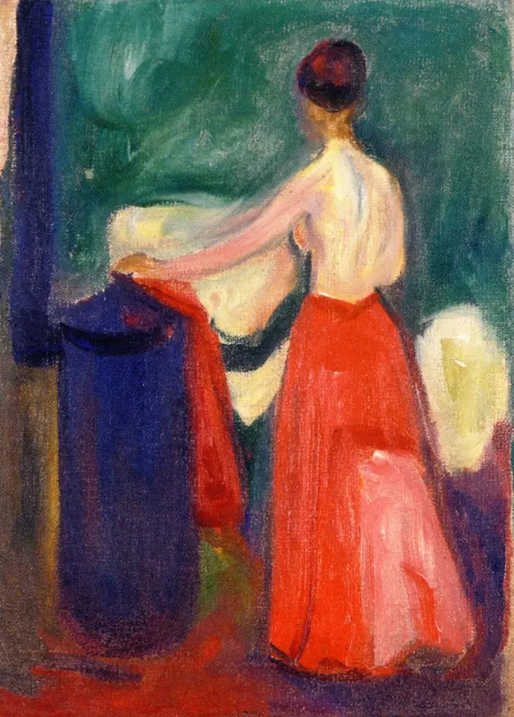 Kırmızı Etekli Nü - Edvard Munch