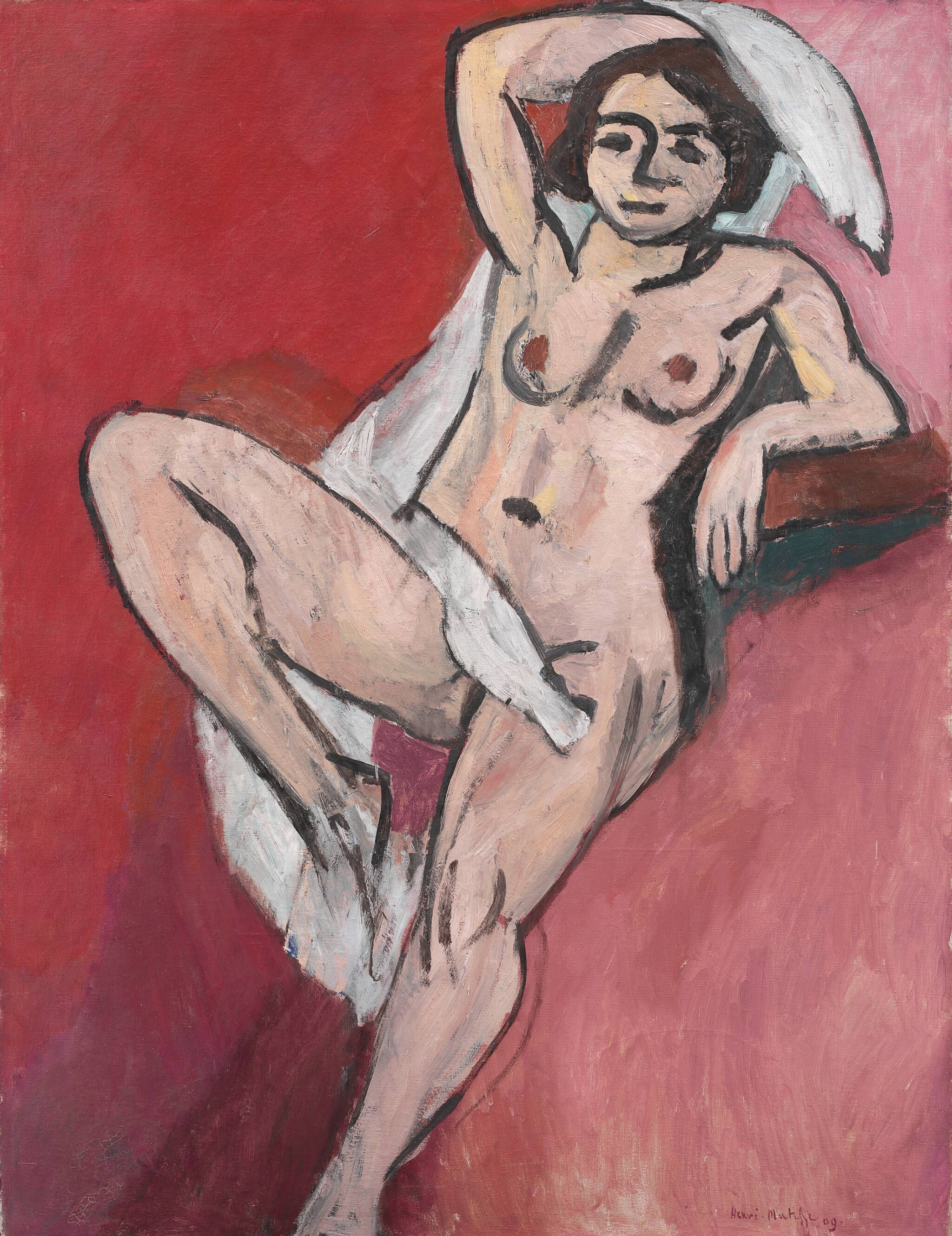 Reproduction du tableau « Nu à l'écharpe blanche - Henri Matisse » par Alpha Reproduction en peinture à l’huile