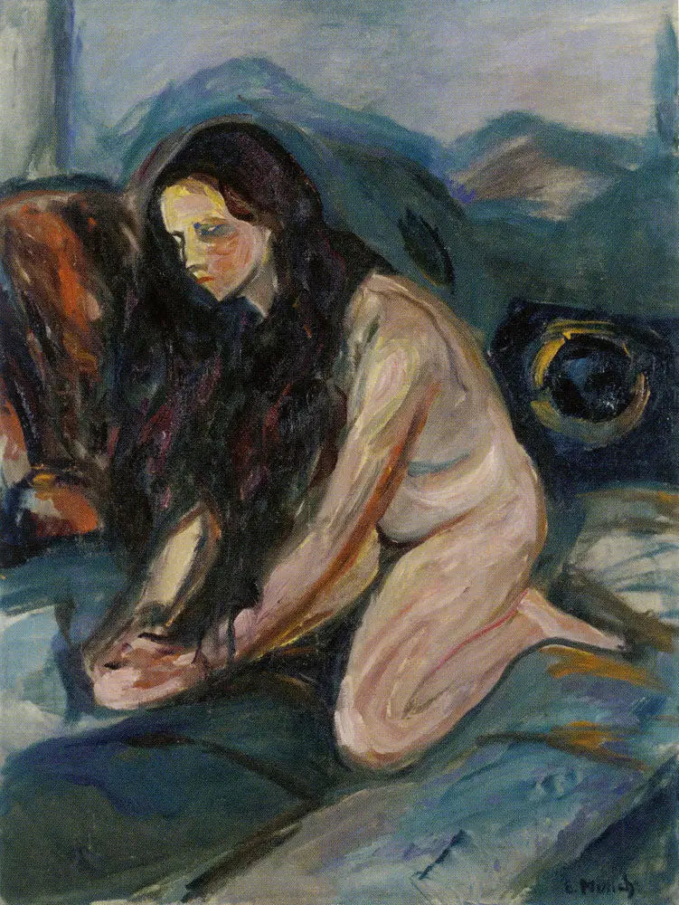 Diz çökme - Edvard Munch
