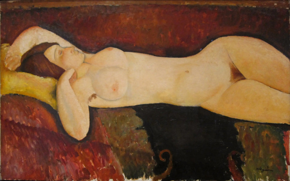 Reproduction du tableau « Nu couché - Amedeo Modigliani » par Alpha Reproduction en peinture à l’huile