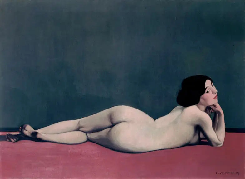 Nu couché sur un tapis rouge - Félix Vallotton - Alpha Reproduction