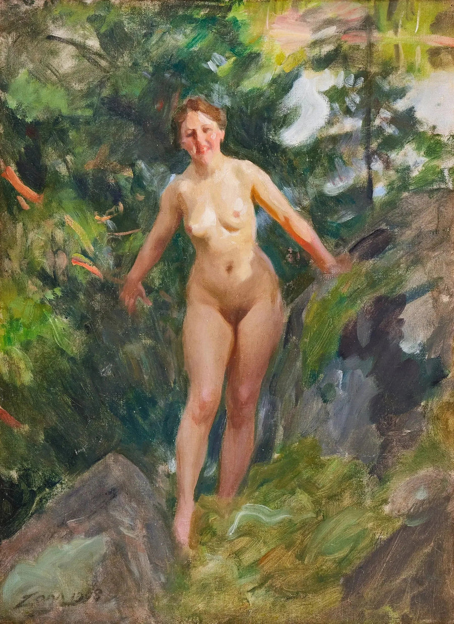 Kayalık Bir Ormanda Çocuk - Anders Zorn