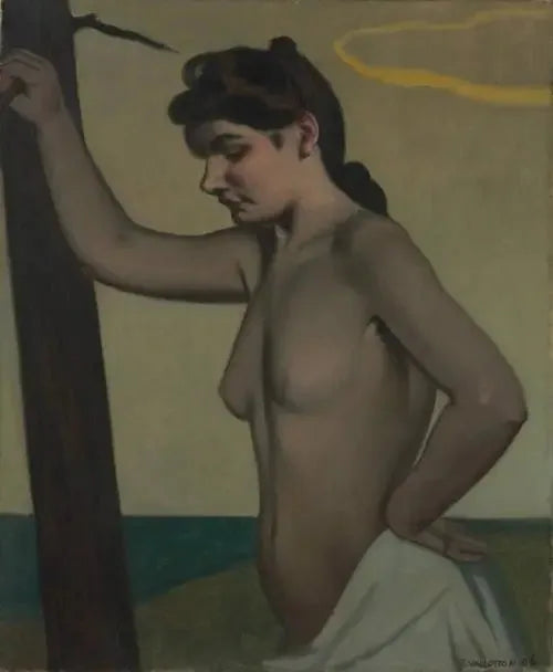 Profildeki burun bir gövdeye yaslanmış - Félix Vallotton