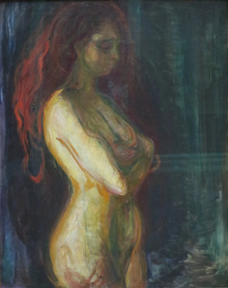 Sağ tarafa dönük profilde çıplaklık - Edvard Munch
