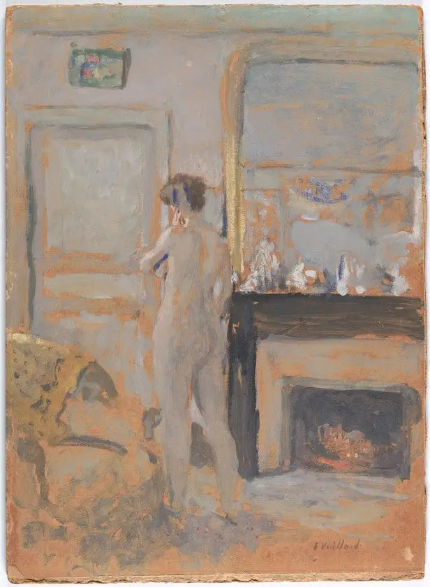Duvarda Ayakta Dururken - Édouard Vuillard