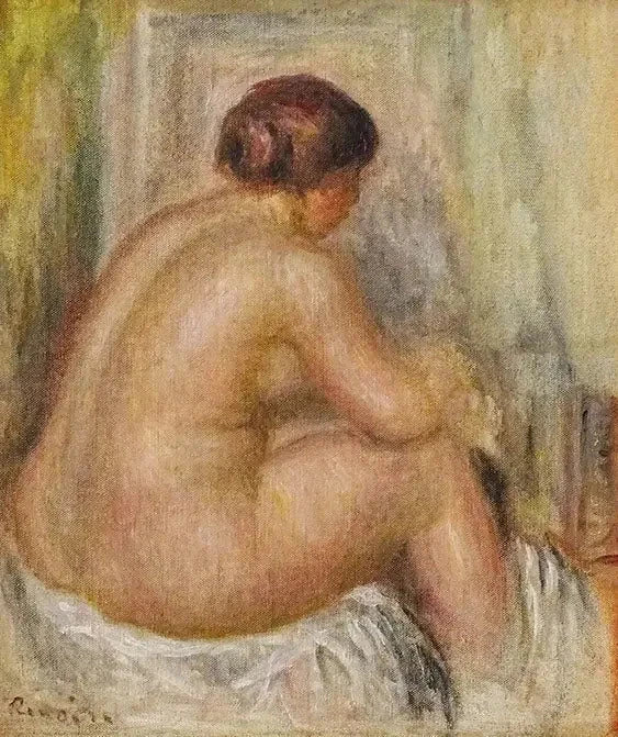 Arkadan çıplak, oturmuş - Pierre-Auguste Renoir