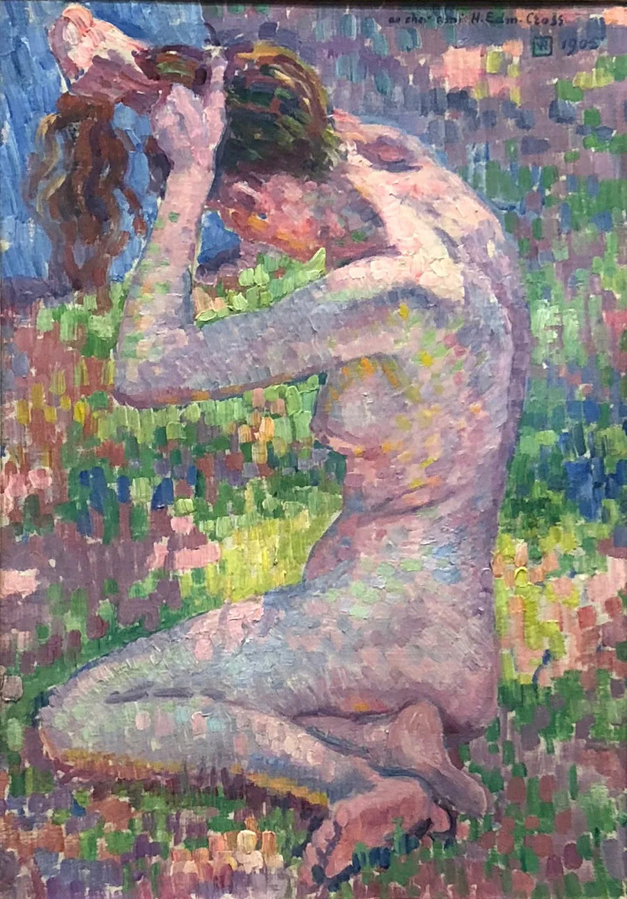 nue assise - Théodore van Rysselberghe