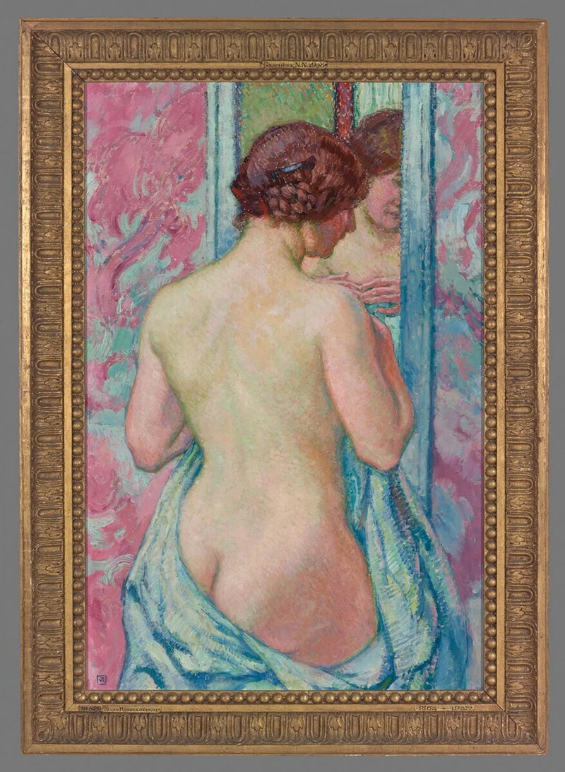 Ayna Önünde Ayakta Nude - Théodore van Rysselberghe