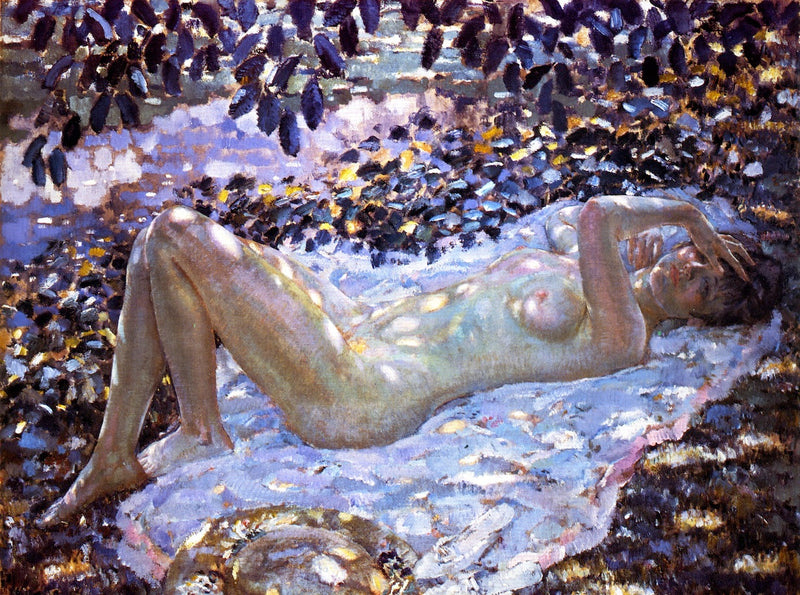 Leopar Işığında Çıplak - Frederick Carl Frieseke