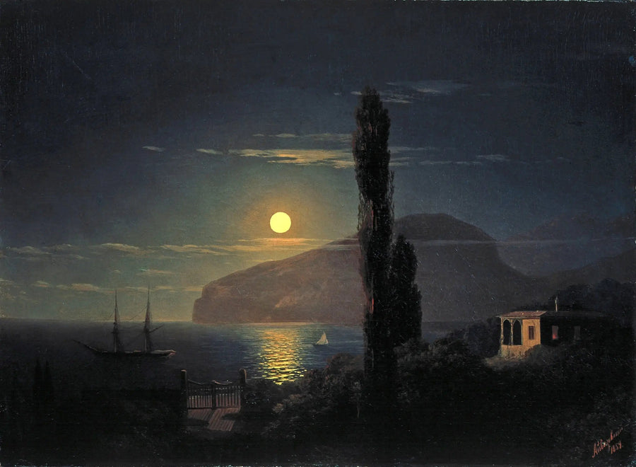 Krimea'da Ay Işığında Gece - Ivan Aïvazovski