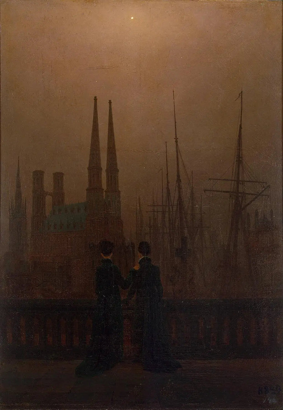 Limanda Gece - Caspar David Friedrich