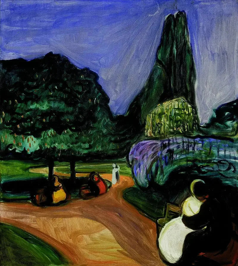 Studenterlunden'da Yaz Gecesi - Edvard Munch