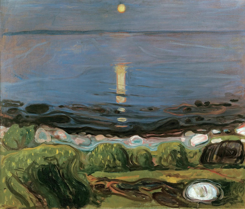Yaz Gecesi Plajda - Edvard Munch