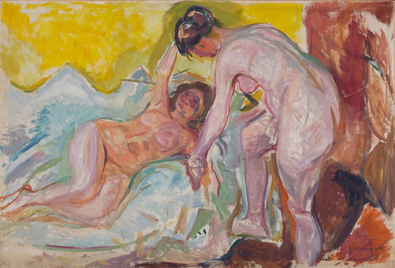 Kadın Nüleri, Oturan ve Yatan - Edvard Munch