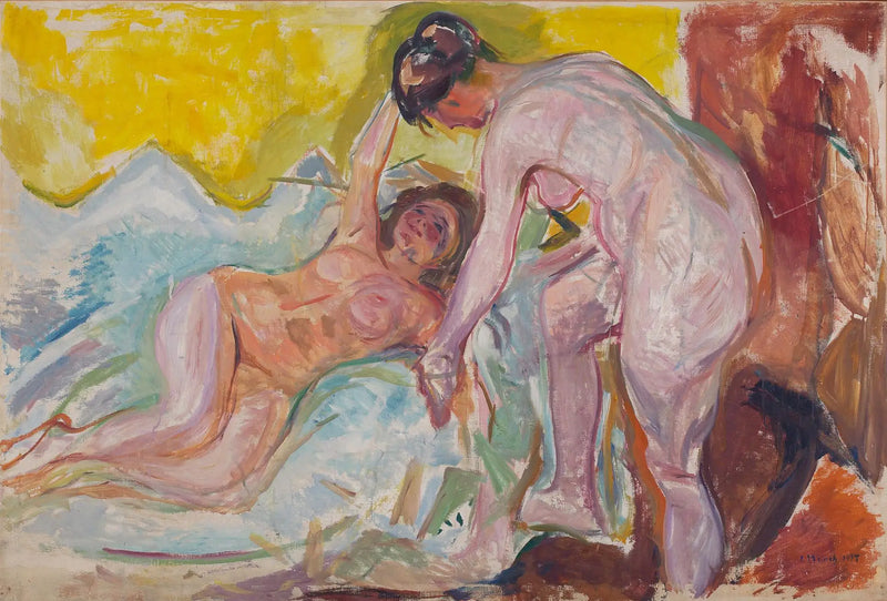 Kadın Nüleri, Oturan ve Yatan - Edvard Munch