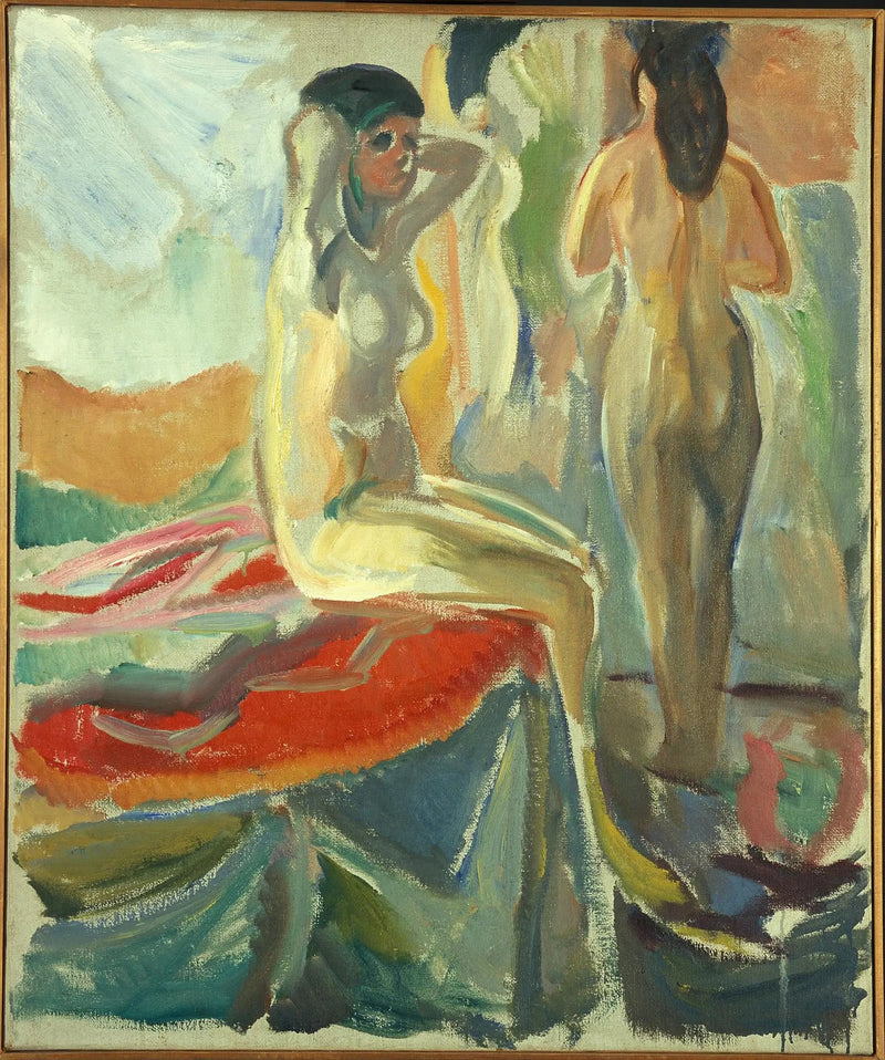 Kadın Nüleri, Oturan ve Ayakta - Edvard Munch