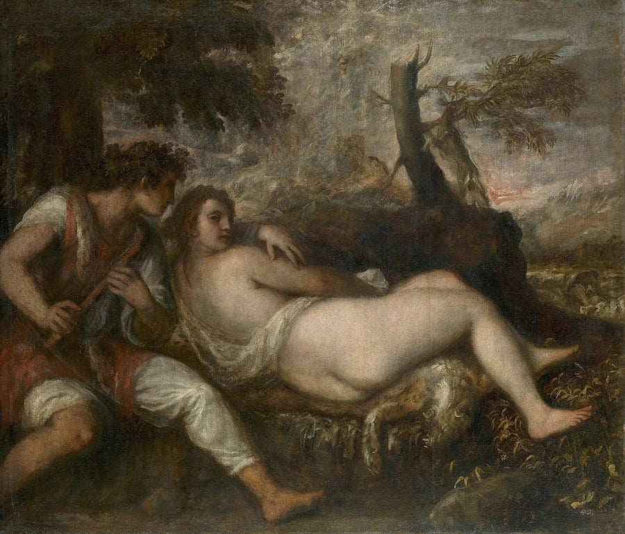 Nymphe ve Çoban - Titian