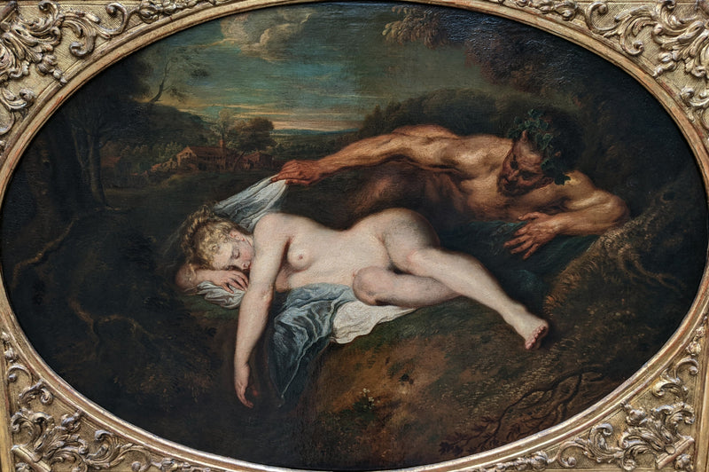 Nymphe ve Satyr - Antoine Watteau