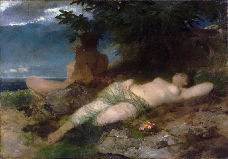 Nymphe ve Satyr - Arnold Böcklin
