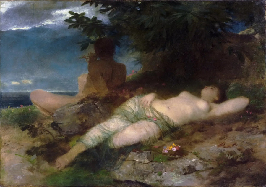 Nymphe ve Satyr - Arnold Böcklin