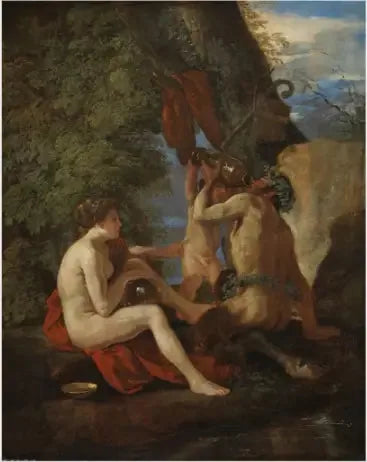 Nymphe ve Satyr - Nicolas Poussin