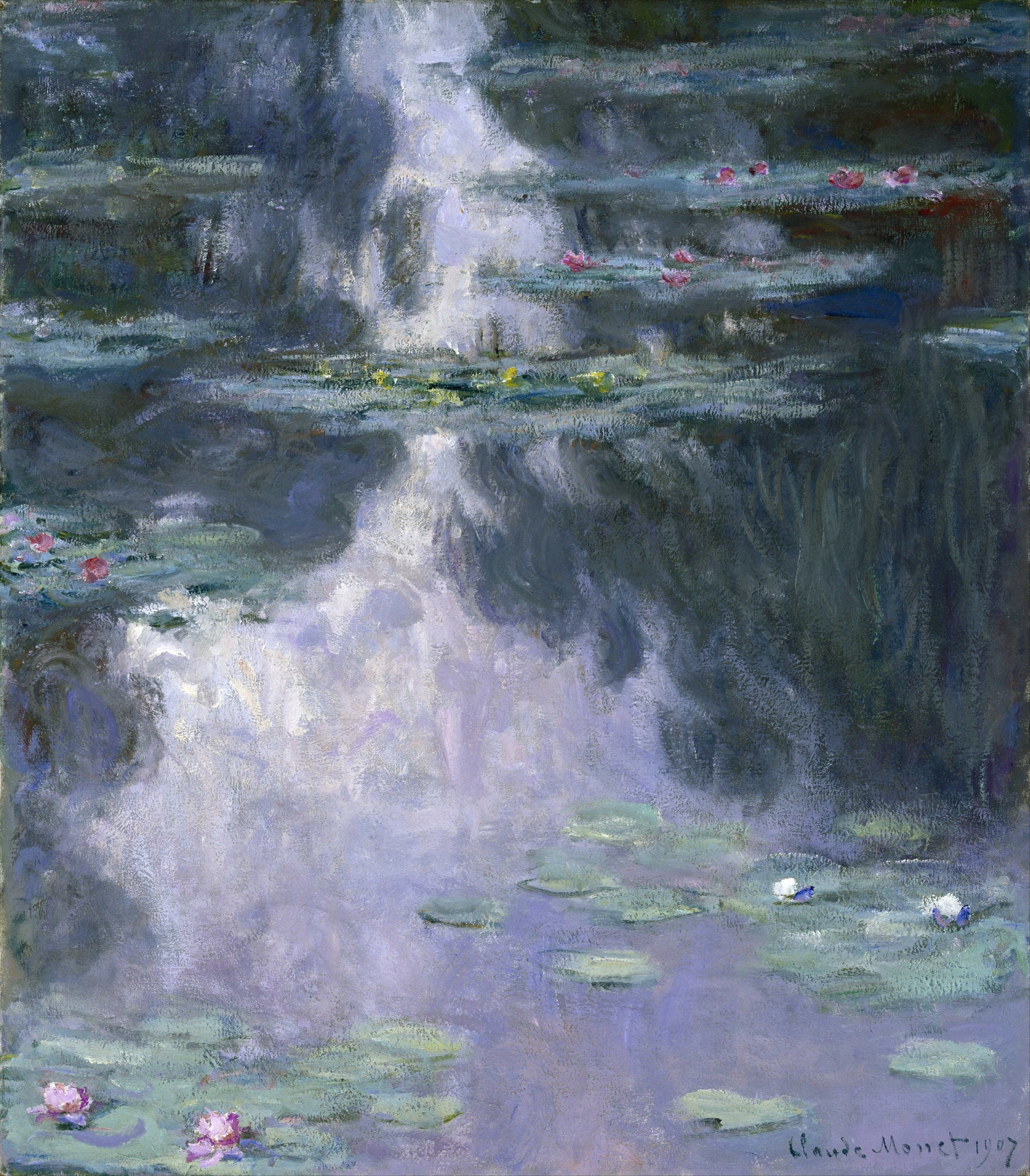 Nymphéas de Claude Monet, 1907 – Museum of Fine Arts Houston, inventaire 68.31, Wildenstein 1703