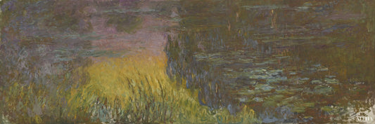 Nymphéas, Soleil couchant - Claude Monet - Reproductions de tableaux et peintures haut de gamme