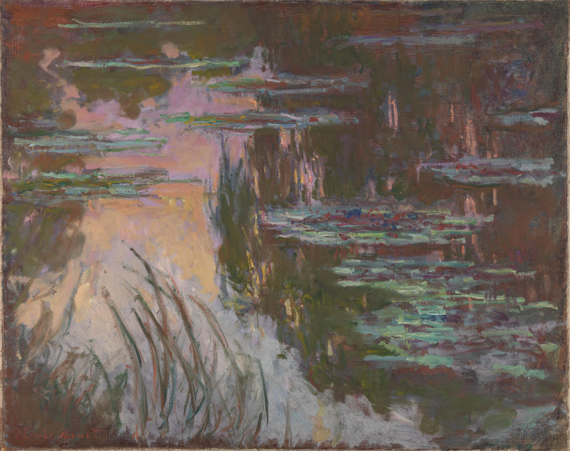 Gün batımında nilüferler W1719 - Claude Monet