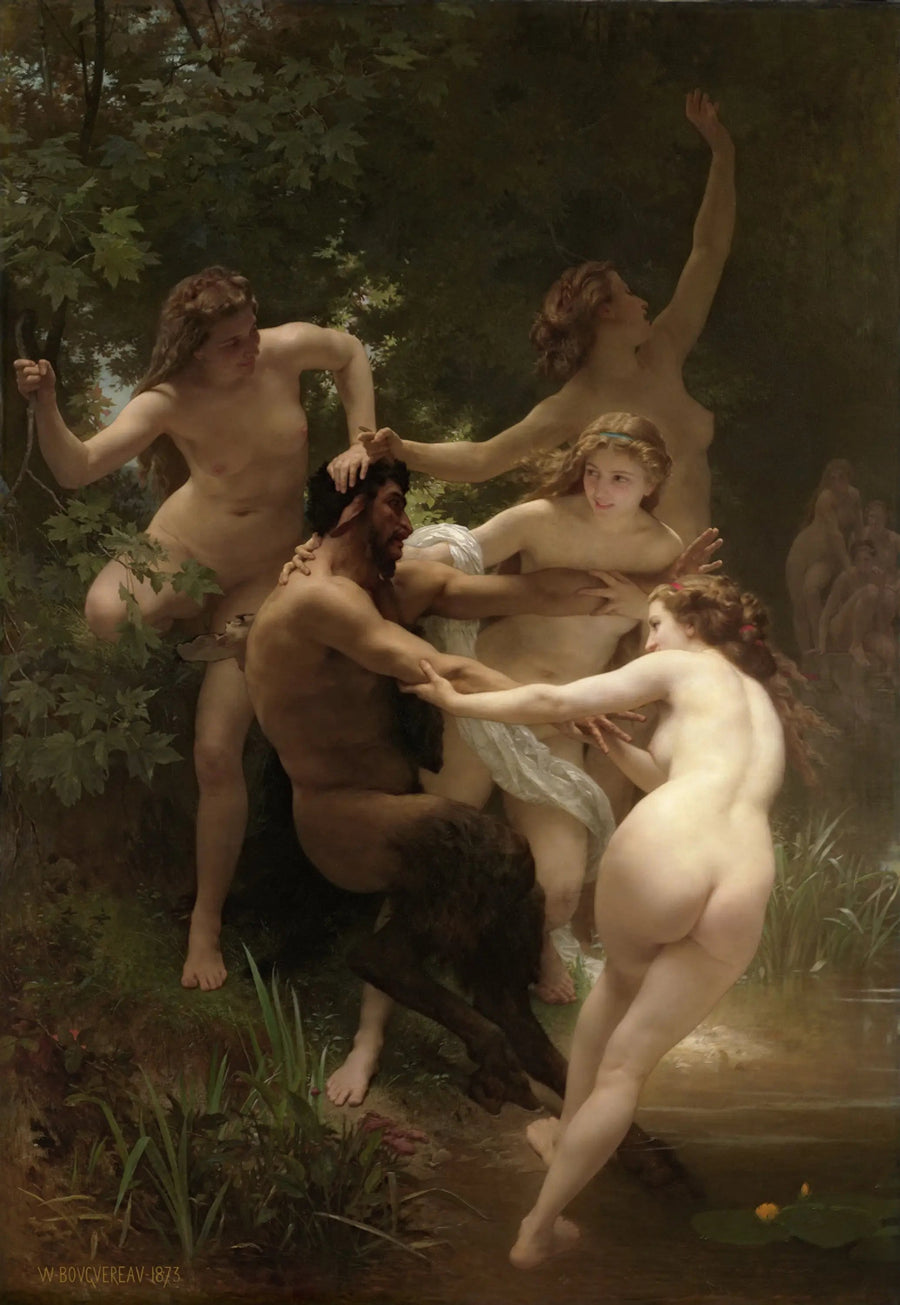 Nymfler ve Satir - Bouguereau