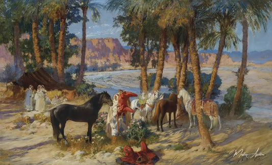 Oasis, Algiers - Frederick Arthur Bridgman - Reproductions de tableaux et peintures haut de gamme