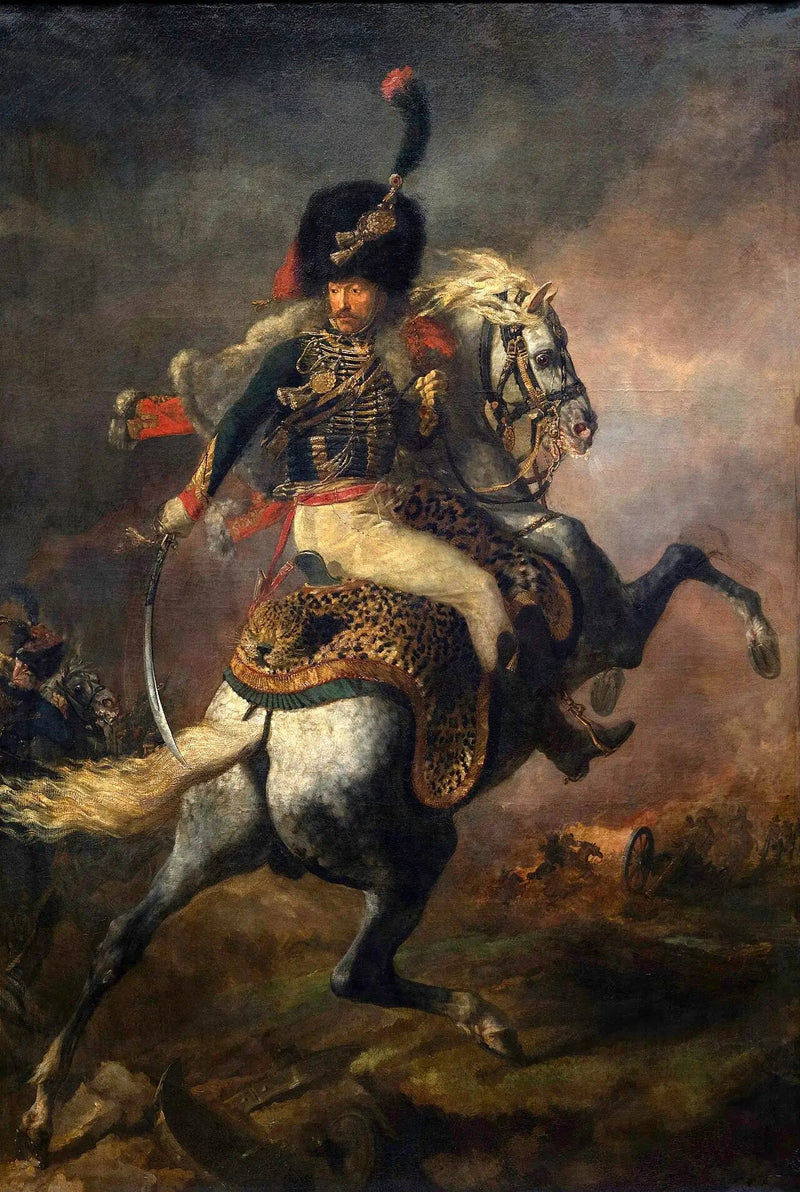 İmparatorluk Muhafızları Atlı Avcı Subayı Saldırıya Geçiyor - Théodore Géricault