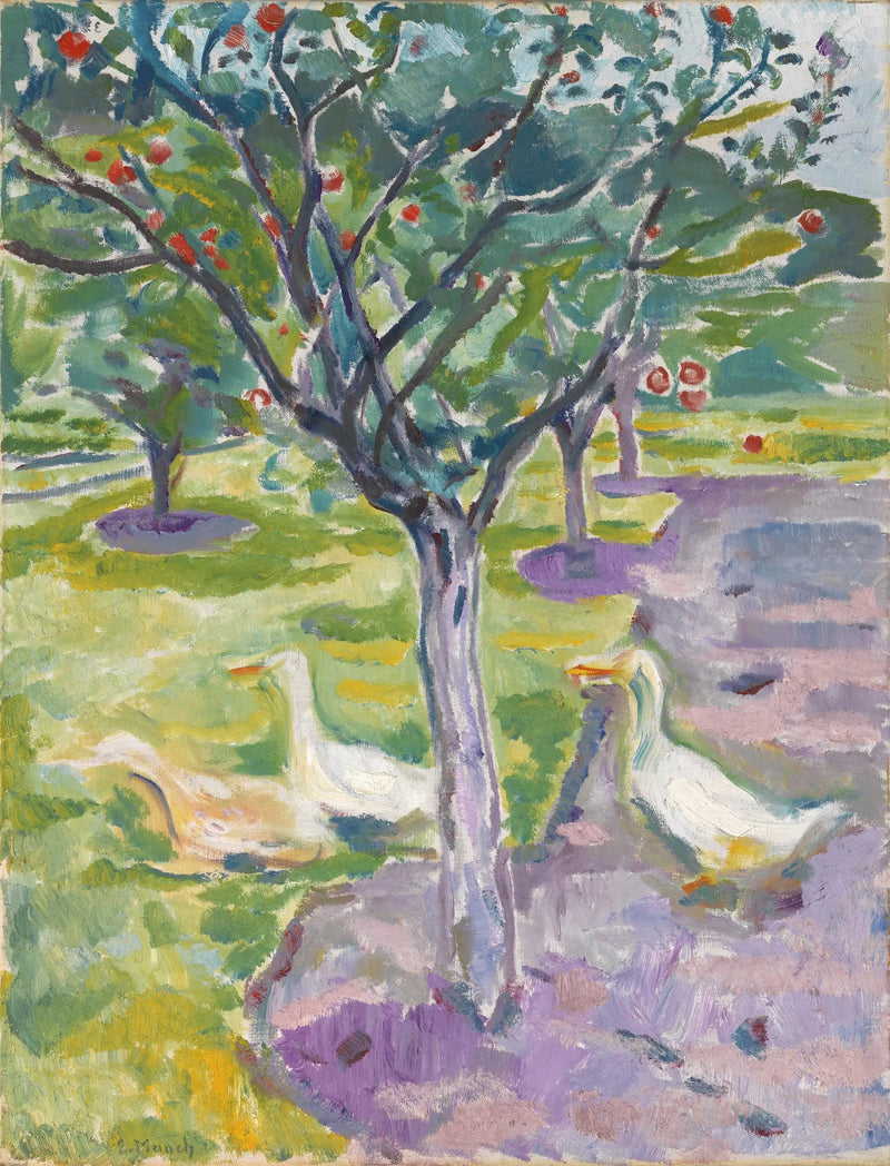 Bahçedeki Kazlar - Edvard Munch