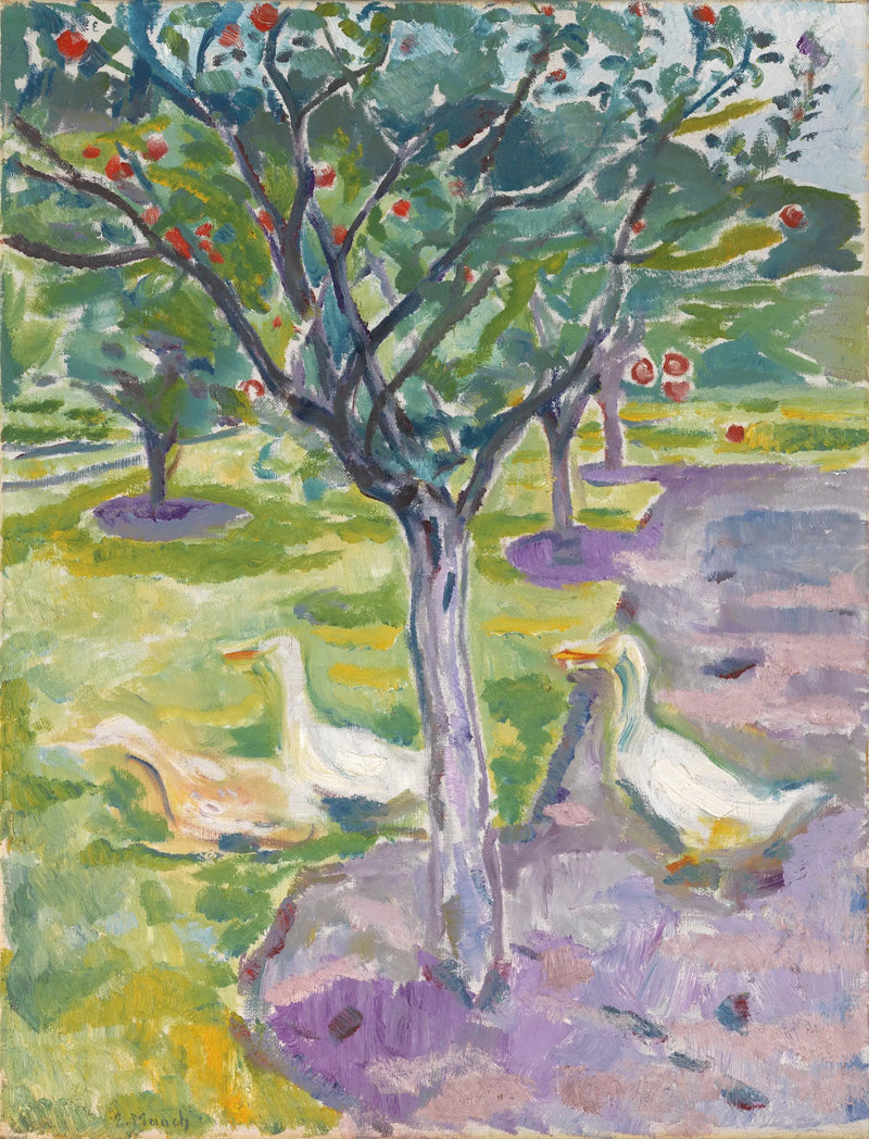 Bahçedeki Kazlar - Edvard Munch