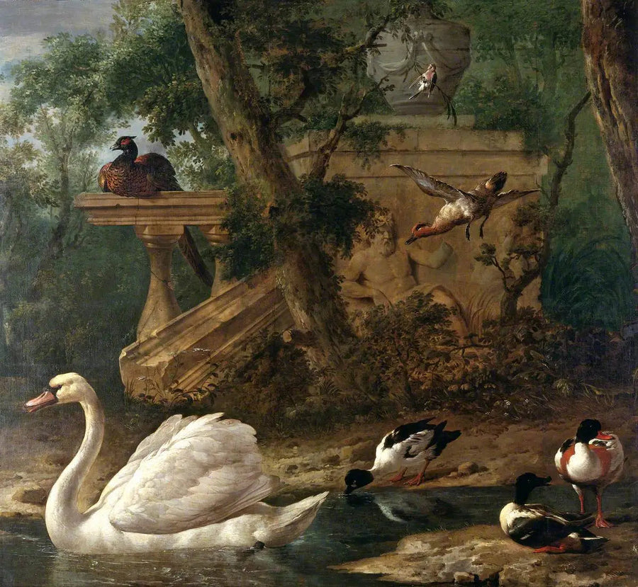 Bahçedeki Kuşlar - Melchior de Hondecoeter