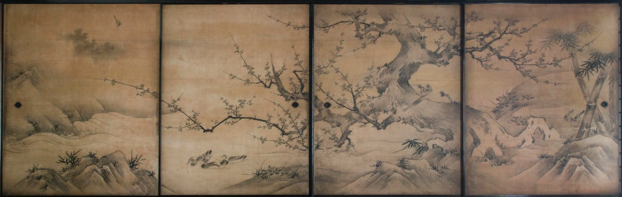 Oiseaux et fleurs des quatre saisons, Kanō Eitoku, 1566