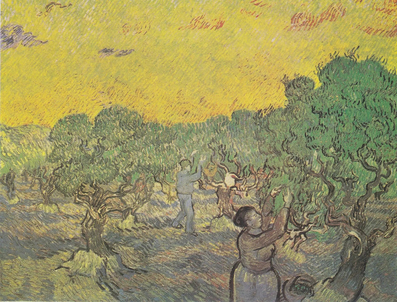 Zeytinlik ve hasat figürleri - Vincent van Gogh