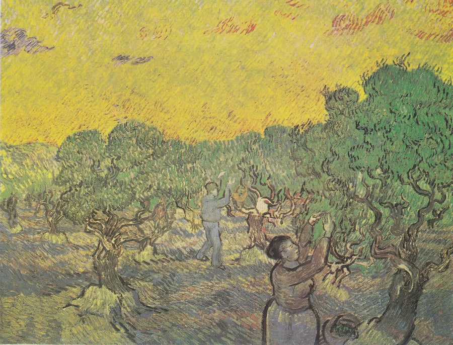 Zeytinlik ve hasat figürleri - Vincent van Gogh