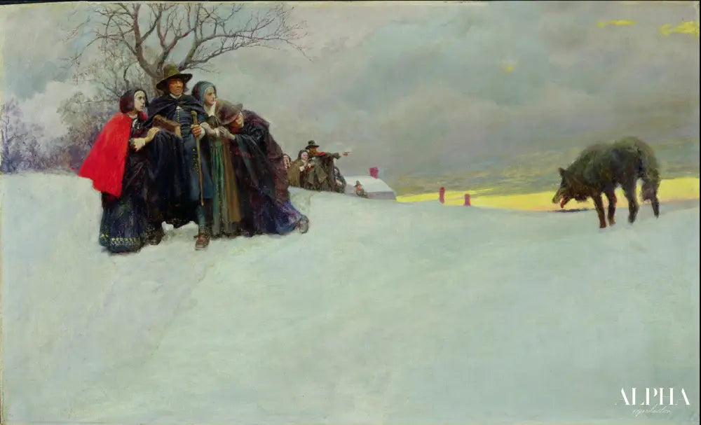 A Wolf Had Not Been Seen at Salem for Thirty Years - Howard Pyle - Reproductions de tableaux et peintures haut de gamme