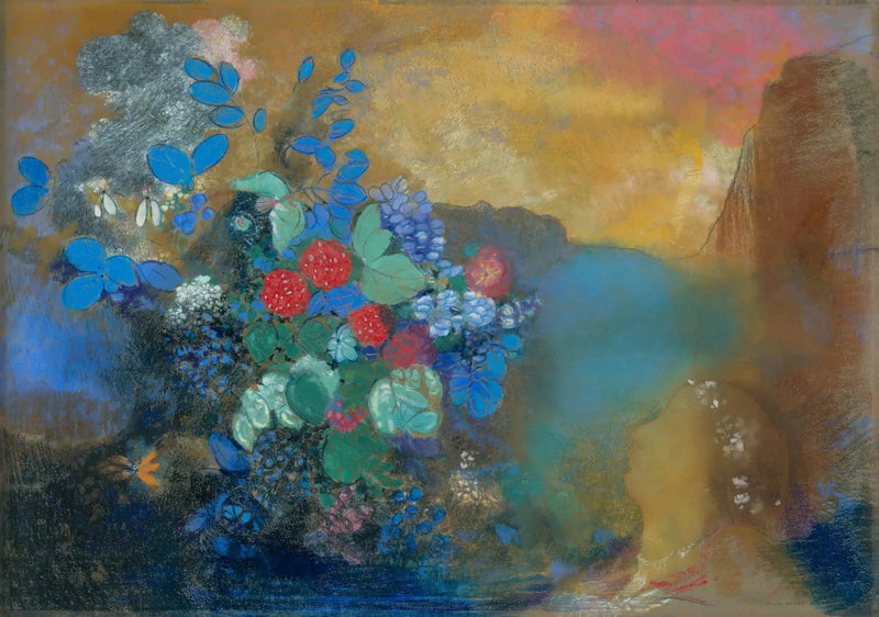 Ophélie Çiçekler Arasında - Odilon Redon