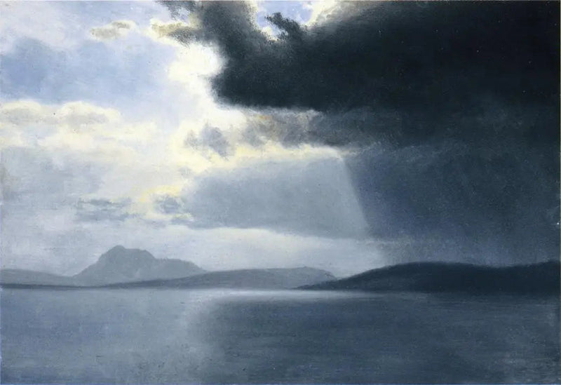 Hudson Nehri'nde Yaklaşan Fırtına - Albert Bierstadt
