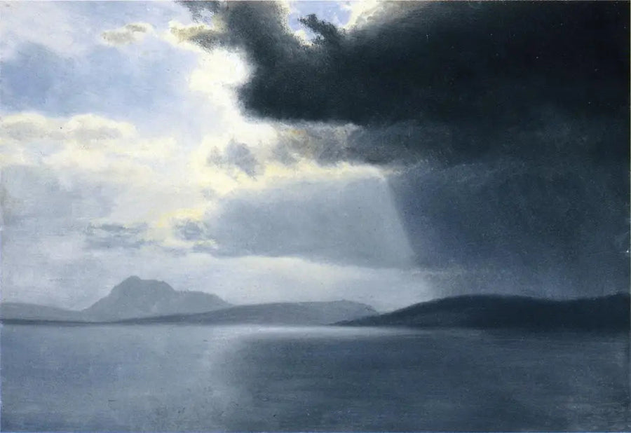 Hudson Nehri'nde Yaklaşan Fırtına - Albert Bierstadt