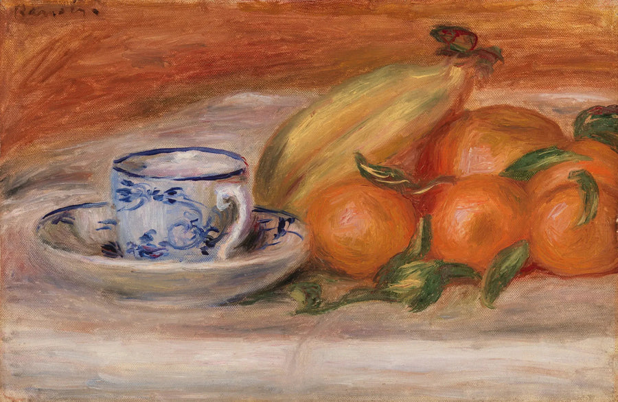 Portakallar, muzlar ve çay fincanı (Portakallar, muzlar ve çay fincanı) - Pierre-Auguste Renoir
