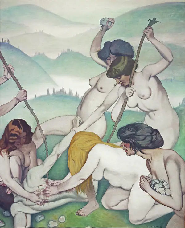 Orfeus Ménadlar tarafından parçalanmış - Félix Vallotton