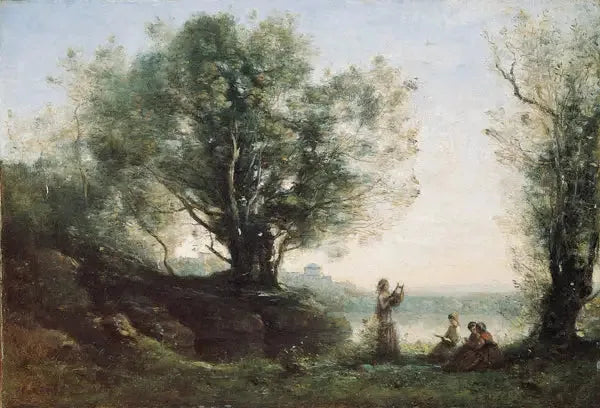 Orfeus Eurydice'nin ölümüne ağlıyor - Jean-Baptiste Camille Corot