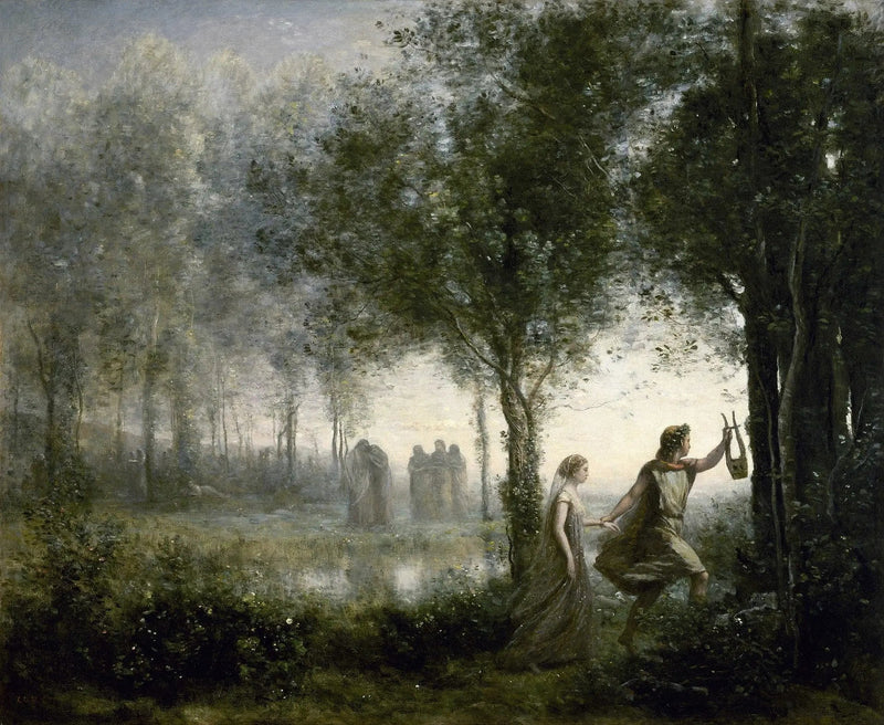 Orfeus, Yeraltı Dünyası'ndan Eurydice'yi Çekerken - Jean-Baptiste Camille Corot
