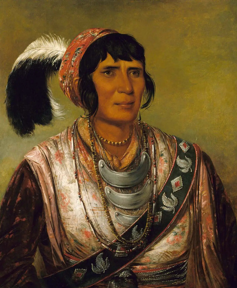 Os-ce-o-lá, kara içecek, büyük bir seçkin savaşçı - George Catlin