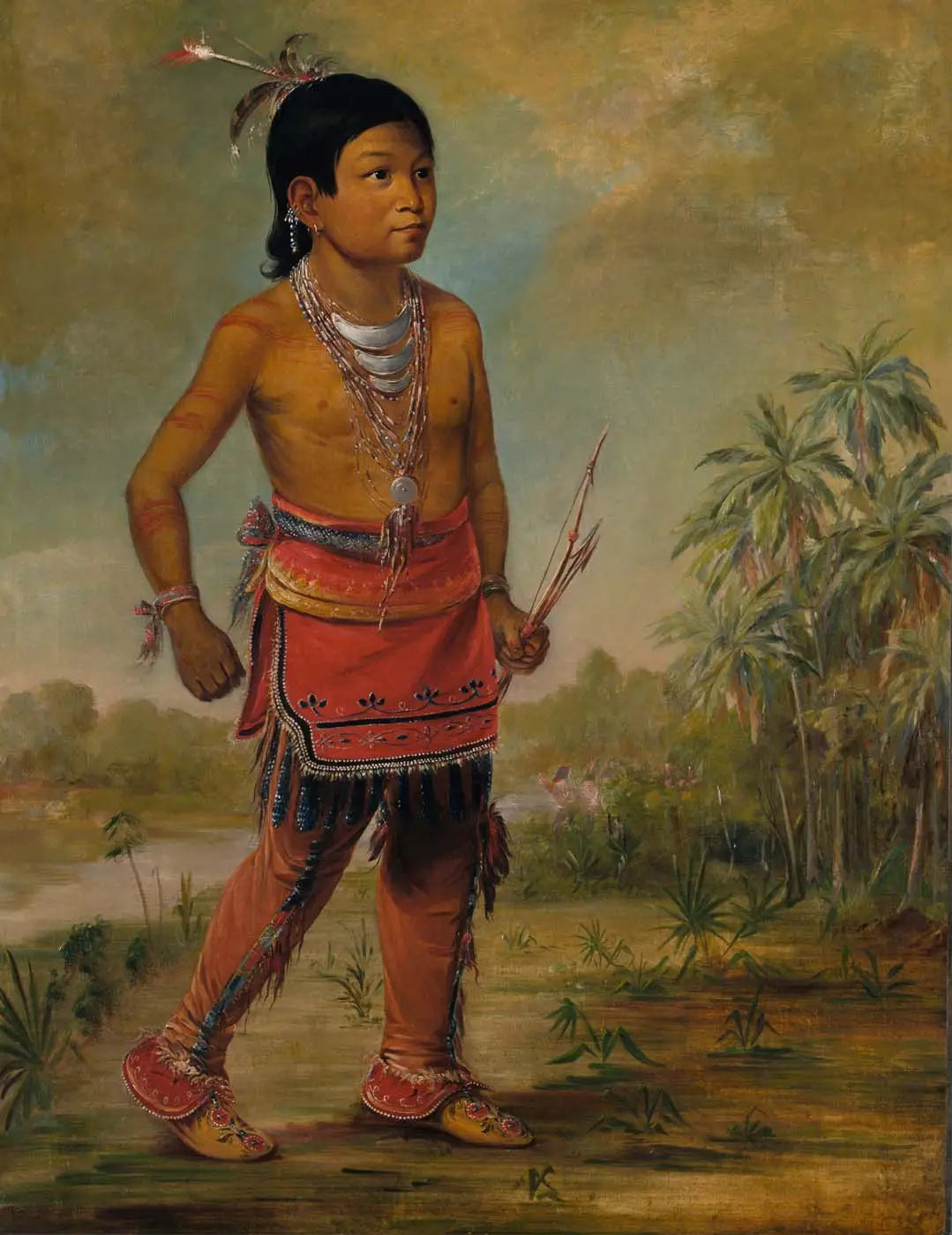 Osceola Nick-a-no-chee un garçon - George Catlin - Alpha Reproduction
