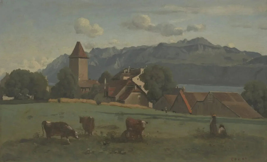 Ouchy, Lozan yakınlarında - Jean-Baptiste Camille Corot